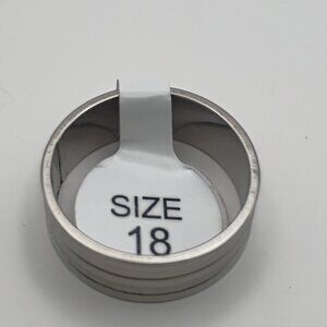Unisex silver alloy stainless steel ring band U.S Size 9
